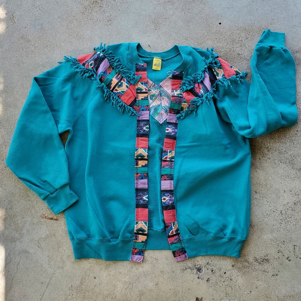Southwest 80s sweatshirt cardigan